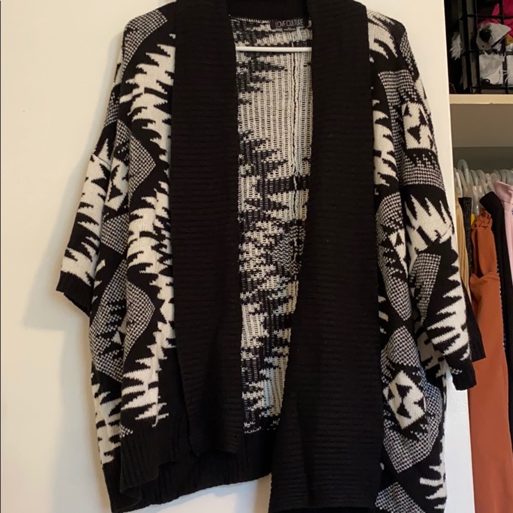 Chunky Aztec Printed Sweater